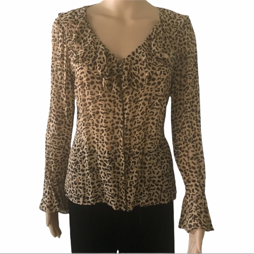 INC International Concepts Leopard Print Blouse